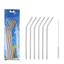 Ống hút thép không gỉ 304 Ống thẳng Khuỷu tay Đồ uống lạnh Ngoài trời Di động Sáu miếng 9PN0