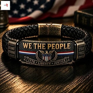 250 Kỷ Niệm Tự Do Di Sản-Bracelet Đại Bàng Thiết Kế Dây Bện Trang Sức Cho Nam Nữ