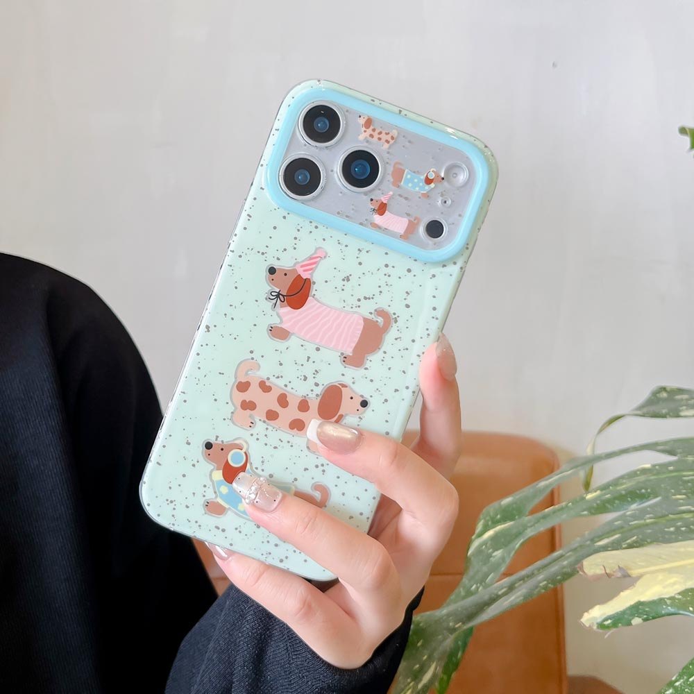Vỏ cứng Tương thích với iPhone 15 15Pro 15ProMax 16 16Pro 16ProMax 17 17Pro 17ProMax Ốp lưng họa tiết chó đốm