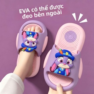 Dép lê hoạt hình cho bé trai bé gái - Đế EVA mềm chống trượt, dép đi trong nhà mùa hè