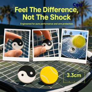 Bộ giảm chấn rung Vợt CQCJ, Cải thiện cảm giác chống sốc Vợt Tennis Giảm xóc, Cánh tay di động Thoải mái Mềm mại Cao su bền bỉ Phụ kiện quần vợt giảm chấn
