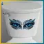 BVY Glow-In-The-Dark Toilet Stiers Ice Blue Dragon Eye Design Decal Dán Tường Tự Dính Có Thể Tháo Rời PVC Trang Trí Phòng Tắm Dạ Quang.