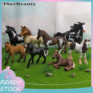 < Pluscloth > Tượng Ngựa Ngựa Ngựa Ngựa Mô Hình Thu Nhỏ Đồ Chơi Trang Trại Cho Trẻ Em Bé Trai Bé Gái Trang Trí Giáo Dục Món Quà Hoàn Hảo Cho Những Người Yêu Ngựa Mô Hình Ngựa Giáo Dục