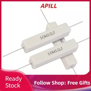 Apill Hakeeta 10 Chiếc Bộ Chia Loa Xi Măng Điện Trở Gốm Bộ 10W Cho Bộ Đổi Nguồn Thiết Bị Âm Thanh Crossover Dụng Cụ Mét.(1 Ohm)