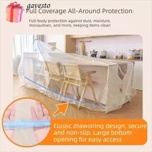 Vỏ chống bụi nội thất GAVESTO, Vỏ bọc giường dùng một lần PE trong suốt, Thiết bị điện Kích thước lớn Vỏ bọc toàn bộ dùng một lần Trang trí nắp chống bụi
