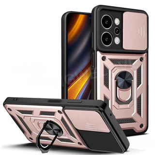 Ốp Điện Thoại Cho Realme P4 Power P4 Lite 5G 4G 2026 Thời Trang Kim Loại Giáp Vòng Giá Đỡ Đẩy Kéo Camera Vỏ Bảo Vệ Chống Sốc Vỏ Cứng