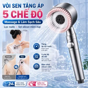 🔥 Hệ thống lọc nước 5 tốc độ - Vòi sen chăm sóc da áp lực cao | Vòi sen cầm tay lọc nước - Vòi sen cao cấp | Vòi sen