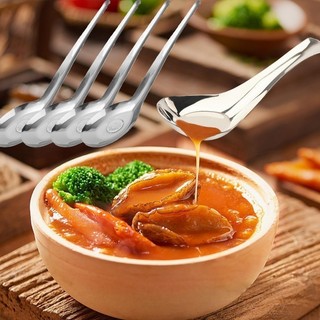 Muỗng đáy phẳng bằng thép không gỉ cấp thực phẩm - Muỗng súp tay cầm dài bằng bạc Bộ đồ ăn nhà bếp