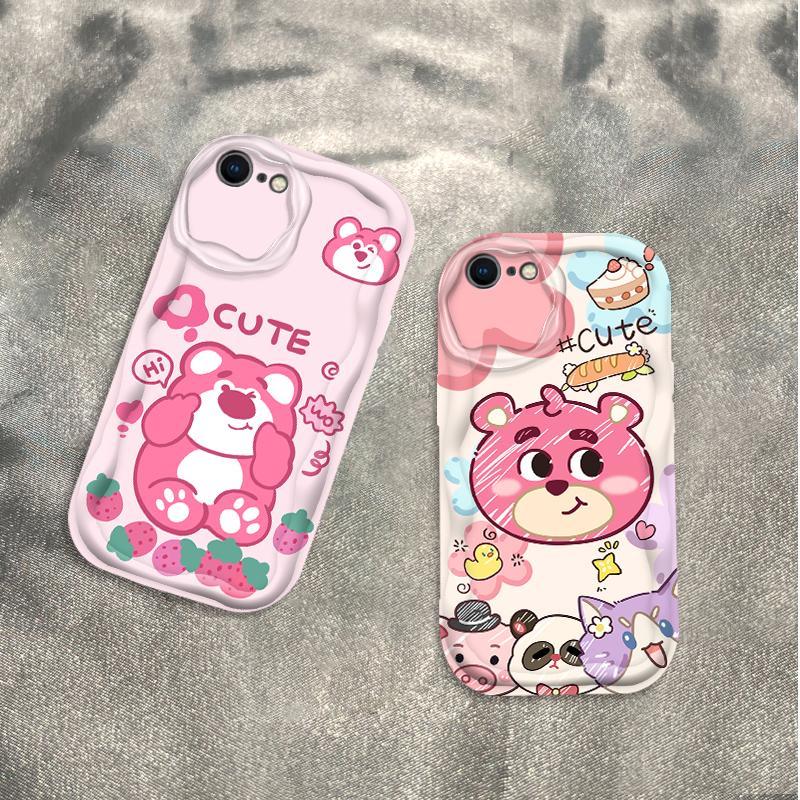 Thích Hợp Cho iPhone 6 6S 6 Plus 6S Plus 7 8 Plus SE 2020 3D TPU Mềm Lotso Gấu Nữ Vỏ Điện Thoại Chống Sốc