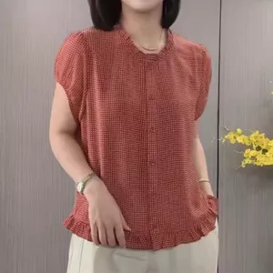 Áo sơ mi nữ tay ngắn dáng rộng và thời trang phiên bản Hàn Quốc mới mùa hè