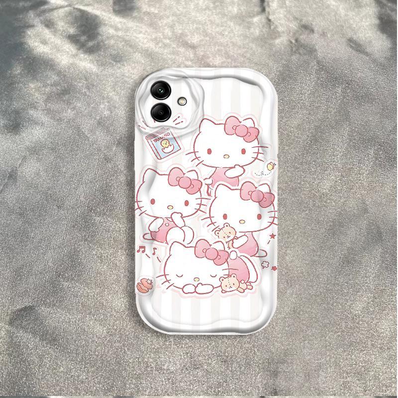 Thích hợp cho Samsung A04 A05 A06 4G 5G A07 3D Thẩm Mỹ Mềm TPU Kitty Cat Vỏ Điện Thoại Chống Sốc