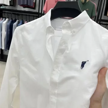 [Hàng có sẵn Giao hàng ngay lập tức] Áo sơ mi nam công sở Áo sơ mi Paul hàng đầu Áo sơ mi mùa xuân Áo sơ mi dài tay Slim-Fit Cotton màu trơn Áo sơ mi nam dài tay Paul Xuân Thu Thêu công sở thông thườn