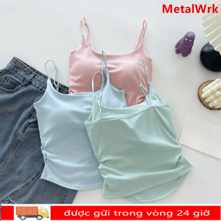 Áo vest treo METALWRK, đồ lót có đệm cốc, Áo vest không tay mỏng đơn giản Corset sử dụng hàng ngày