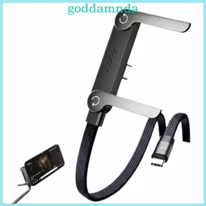 GODD 2 Trong 1 USB C Dây Sạc Dây Tích Hợp Giá Đỡ Điện Thoại 240W Sạc Nhanh Nhiều Góc Điều Chỉnh Cho Viewi Tốt Hơn