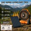 Quạt tích điện sạc năng lượng mặt trời pin 20.000mAh liên tục nhỏ gọn dùng camping cắm trại, dã ngoại