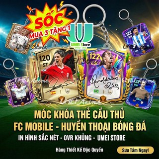 Móc Khóa FC Mobile Móc Khóa Bóng Đá Thẻ Cầu Thủ Messi, Ronaldo, Beckham, Torres, Mbappé... Sưu Tầm