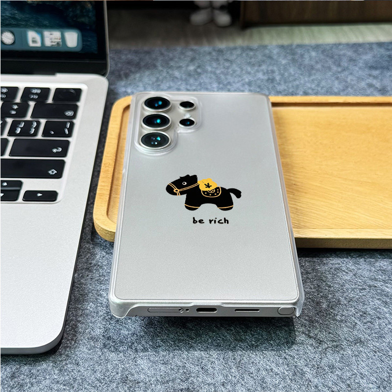 Dành Cho Samsung S26 Ultra S25 S24 Ultra S25 FE S24 FE S23 “Rich Horse ” Micro Matte Vỏ Điện Thoại Cứng Ultra S22 S21 S20 A55 A56 A17 A15 A26 / Vỏ Chống Vân Tay