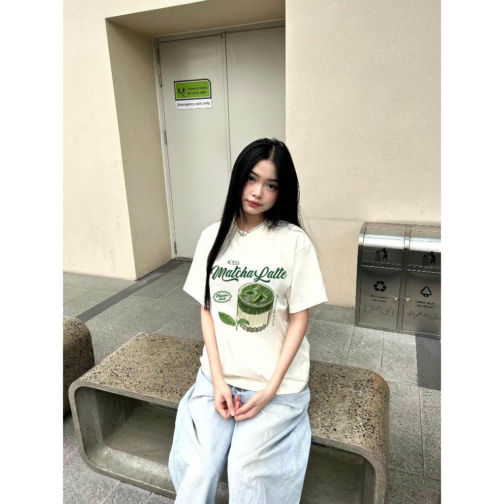 （Giao hàng 24h）Angela Áo Thun Boxy Chill Vibes Thoáng Mát Tay Ngắn Cổ Tròn Đứng Form In Mix 2104
