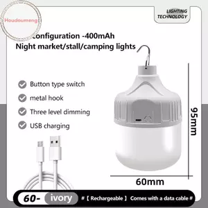 Bóng đèn Led Houdou Di động Cắm trại Bóng đèn chiếu sáng khẩn cấp Đèn pin Đèn ngoài trời VN