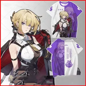 YB1 Zenless Zone Zero Evelyn Chevalier Cosplay Vải Full Graphic Mùa Hè Áo Thun Anime Tay Ngắn Top BY1