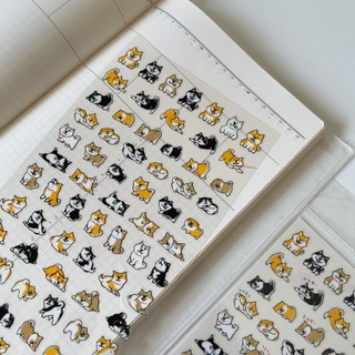 Sticker nhân vật Gorogoro Nyansuke, Piyoko, Shibanban Mind Wave seals