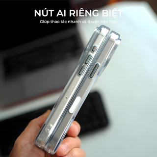 Ốp Lưng Nhám Mờ cho iPhone 17 Pro Max Popkon Có Nút Bấm Ai Camera Chống Sốc Tốt Không Bám Vân Tay