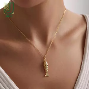 Mới Retro Cá Koi Thời Trang Cá Tính Ánh Sáng Sang Trọng Thép Không Gỉ Mặt Dây Chuyền Nelace Cho Nữ Choker Phụ Kiện Quà Tặng Tiệc Unisex