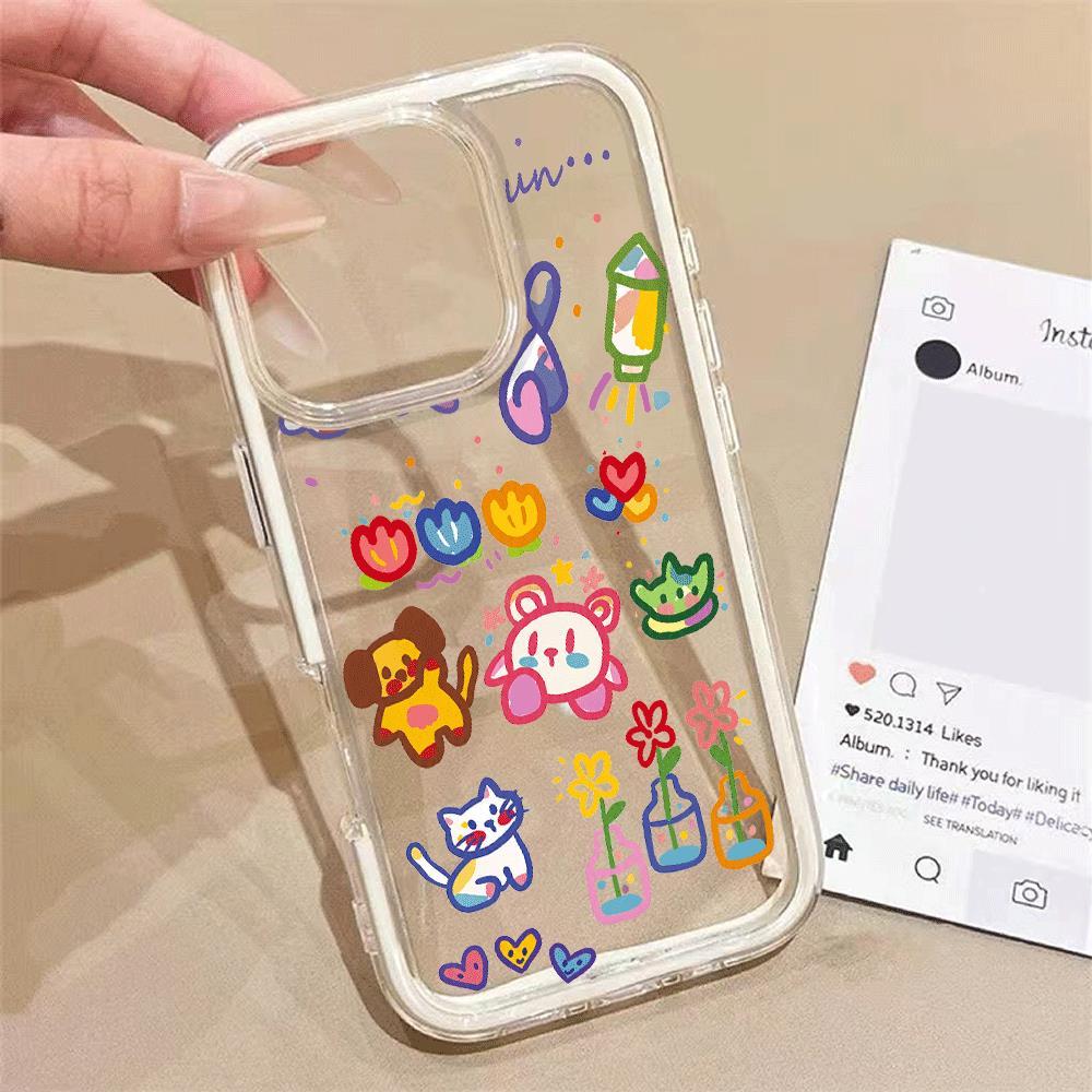 Graffiti miếng dán nhỏ cho trường hợp iPhone 17promax 161514plus 3 trong1 bezel 131211pro