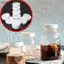 10 Bình uống nước Mason màu trắng có nắp 70mm / 86mm Đường kính bên trong Vỏ nhựa Nắp gân không lót Mũ bảo quản Thay thế [VN]