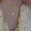 PNPIA- Bạc Cổ Tích Kẻ Sọc Zircon Sáng Bóng Bướm Ngọc Trai Mặt Dây Chuyền Nelace Nữ Cá Tính Thời Trang Xương Đòn sel Dây Xích Trang Sức Cưới Quà Tặng Sinh Nhật