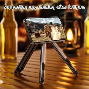 KIKIN Giá đỡ điện thoại từ tính di động Hỗ trợ 8 chiều cao có thể điều chỉnh cho máy tính xách tay Máy tính bảng và điện thoại thông minh Hợp kim nhôm Des