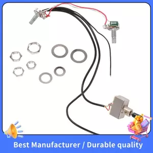 Dây nịt dây đàn Guitar Prewired Hai Pickup 500K Nồi chuyển đổi 3 chiều Bạc