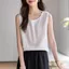 T Sang Trọng Thường Ngày Phù Hợp Với Vải Lanh Cotton Không Tay Top Văn Học Retro Thời Trang Giảm Tuổi Quần Áo Nữ 5.26