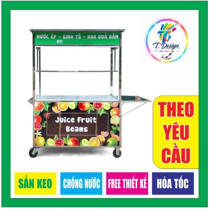 Decal Quầy Bán Hàng Chống Nước [THEO YÊU CẦU], Dán Sẵn, In Đủ Kích Thước - Miễn Phí Thiết Kế!