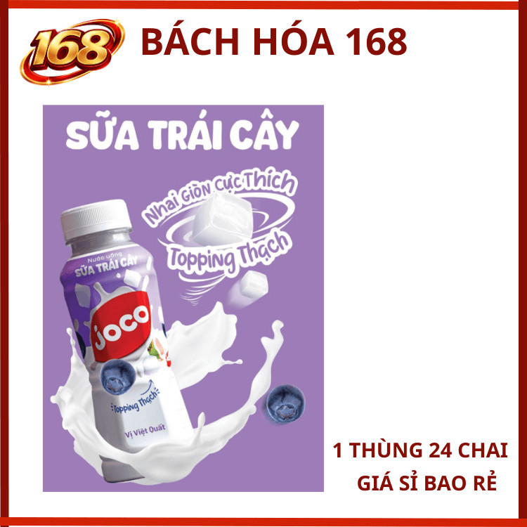 Thùng 24 chai Sữa trái cây Joco Việt Quốc 250ml