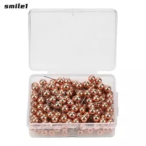 SMILE 200 chiếc Thumbtack Pins, Rose Gold Round Ball Pushpin, Nhựa trang trí Push Pins Craft Project