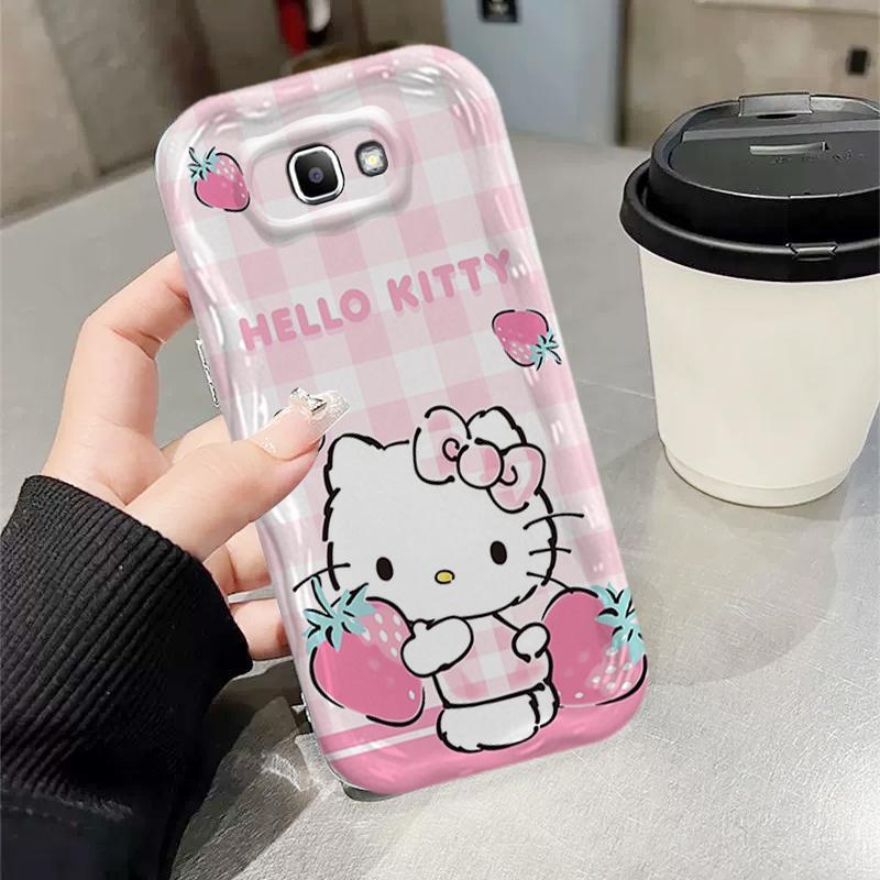 Ốp Silicon Hoạt Hình Cho Samsung J7 Prime ON7 2016 Bảo Vệ 3D Vỏ Điện Thoại Mềm TPU Kitty Sinh Viên Chống Sốc Ốp Lưng