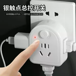 Khuyến mãi toàn bộ cửa hàng Ổ cắm một đến bốn có đèn công tắc 10A2500W Ổ cắm đồng nguyên chất 10A Ổ cắm chuyển đổi đa chức năng gia đình
