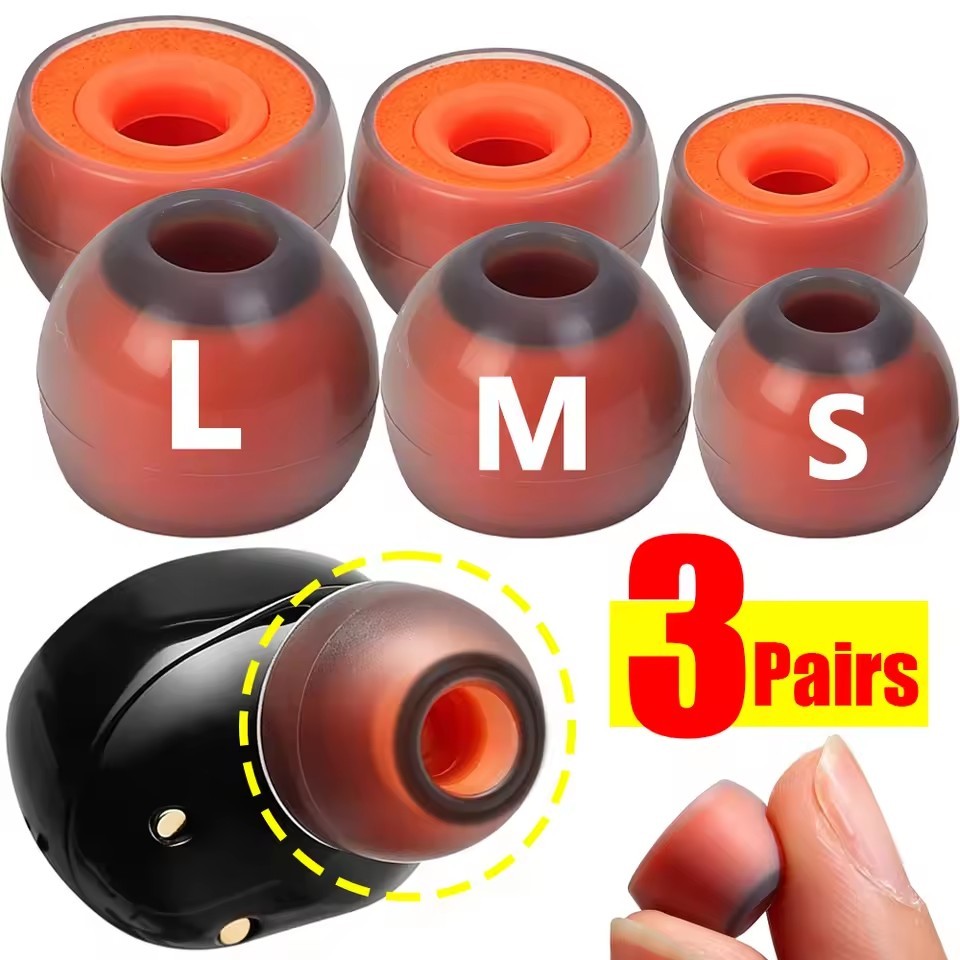Đầu tai khử tiếng ồn mềm S / M / L cho Sony WF 1000XM6 XM5 XM4 XM3- Mũ tai nghe thay thế bọt bộ nhớ bên ngoài bằng silicon