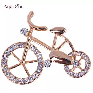 AqToCna Nữ Trâm Cài Pin Xe Đạp Thời Trang Bule Xe Đạp Pectoral Hoa Quà Tặng Trâm Cài Chân AqToCna