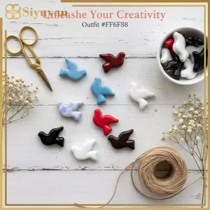 Siyuyan Gốm Hình Chim Bồ Câu Hòa Bình Hạt Cho Trang Sức Cá Tính Dự Án DIY VN
