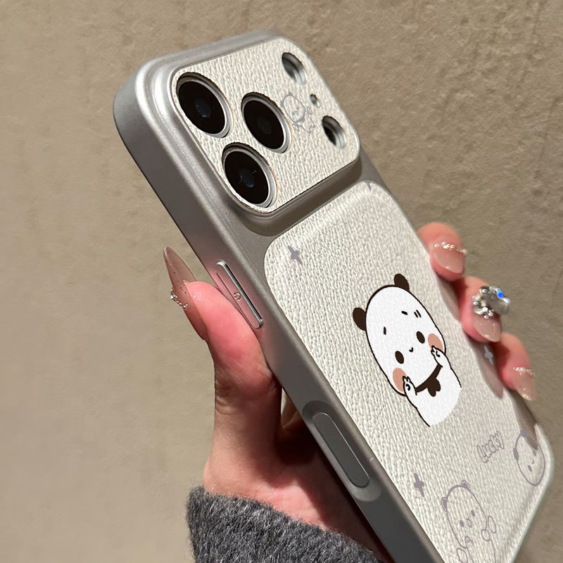 Ốp lưng iPhone họa tiết da mạ họa tiết mèo phù hợp cho iPhone 17 16 15 14 13 12 11 Pro Max Plus Max