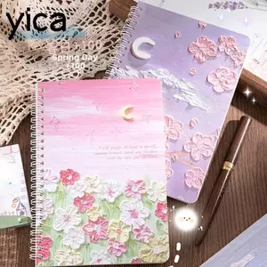 Máy tính xách tay xoắn ốc YICA, Máy tính xách tay cuộn A5 INS, Máy tính xách tay lót sơn dầu Kawaii Đồ dùng văn phòng trường học