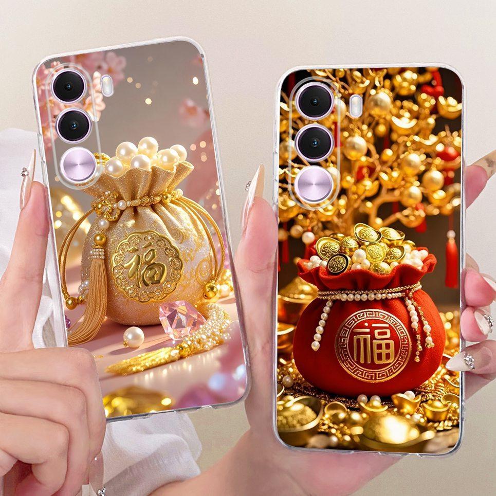 TPU Mềm Trong Suốt Ốp điện thoại Cho Realme C100i C100X 4G Ốp điện thoại May Mắn Cá Koi Họa Tiết Nơ Mèo Dễ Thương Hoạt Hình In Hình Vỏ