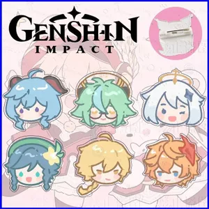 SQ3 Genshin Tác Động Huy Hiệu Acrylic Anime Thổ Cẩm Venti Kazuha Pin Túi Mặt Dây Chuyền Phụ Kiện Thời Trang Quà Tặng QS3