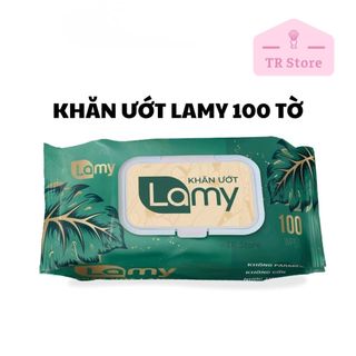 Khăn Ướt Lamy 100 Tờ Có Nắp Đậy Tiện Lợi - Không Cồn, Không Paraben, An Toàn Dịu Nhẹ Cho Bé Và Gia Đình