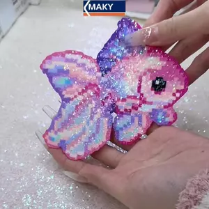 MAKY Vải ủi chịu nhiệt có thể tái sử dụng 6 tờ cho hạt cầu chì DIY Craft Perler Bead Ironing Mat Sử dụng gia đình VN