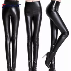 AN.MART Nữ Thiên Tính Quần Legging Skinny Quần Da Ấm Quần Eo Cao VN