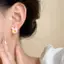 AN.MART 1 Bộ Dễ Thương Nhiều Màu Sắc Sáng Bóng Đá Trái Tim Hình Bướm Bông Tai Dành Cho Nữ Bé Gái Bông Tai Thời Trang Trang Trang Sức Dự Tiệc Quà Tặng VN