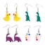 AN.MART 1 Cặp Bông Tai Thả Nhựa Handmade Dễ Thương Bông Tai Cho Nữ Bé Gái Hoạt Hình Ngộ nghĩnh Động Vật Thỏ Du Tai Xuyên Trang Sức Quà Tặng VN